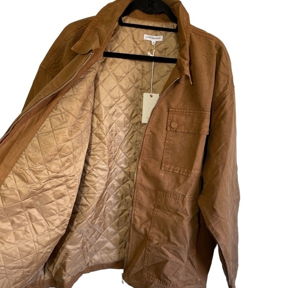 Good American Chore Jacket in Rust Oversized Zip Up Size 4 XL NWT - Picture 6 of 15